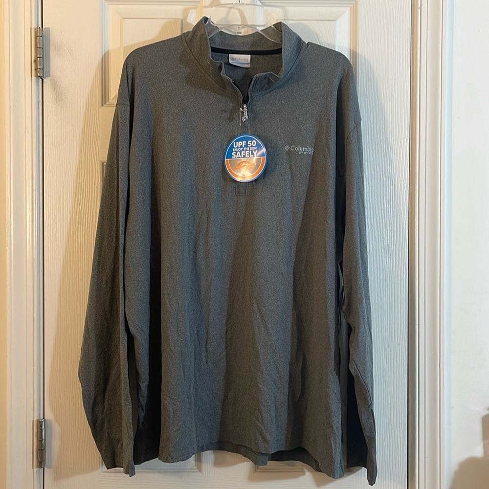 Columbia men’s Slack tide 1/4 zip XXL grey new with tags original packaging